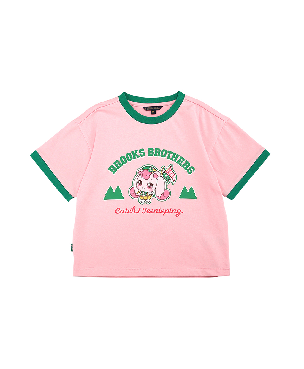 [Catch! Teenieping] BB 티니핑 캠프 배색 티셔츠 (핑크)